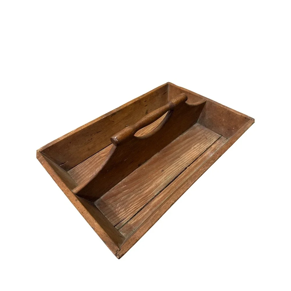Primitive Wooden Caddy or Tote‎